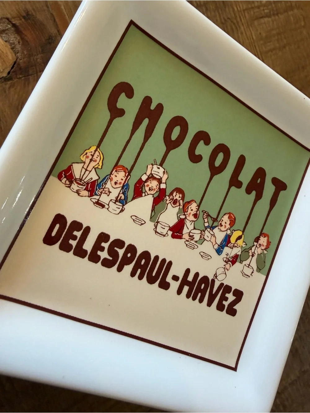 6 Pottery Barn Chocolate Theme Coasters | 2002| Never Used | French Decor